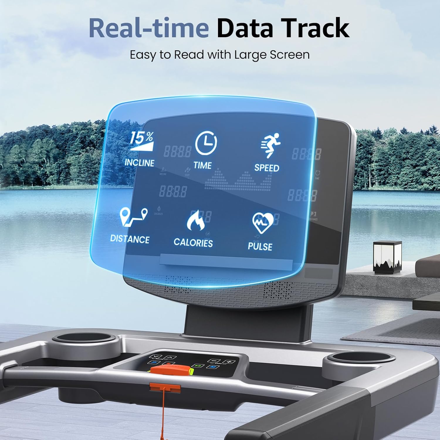 OMA's heavy-duty treadmill with 36 Preset Programs