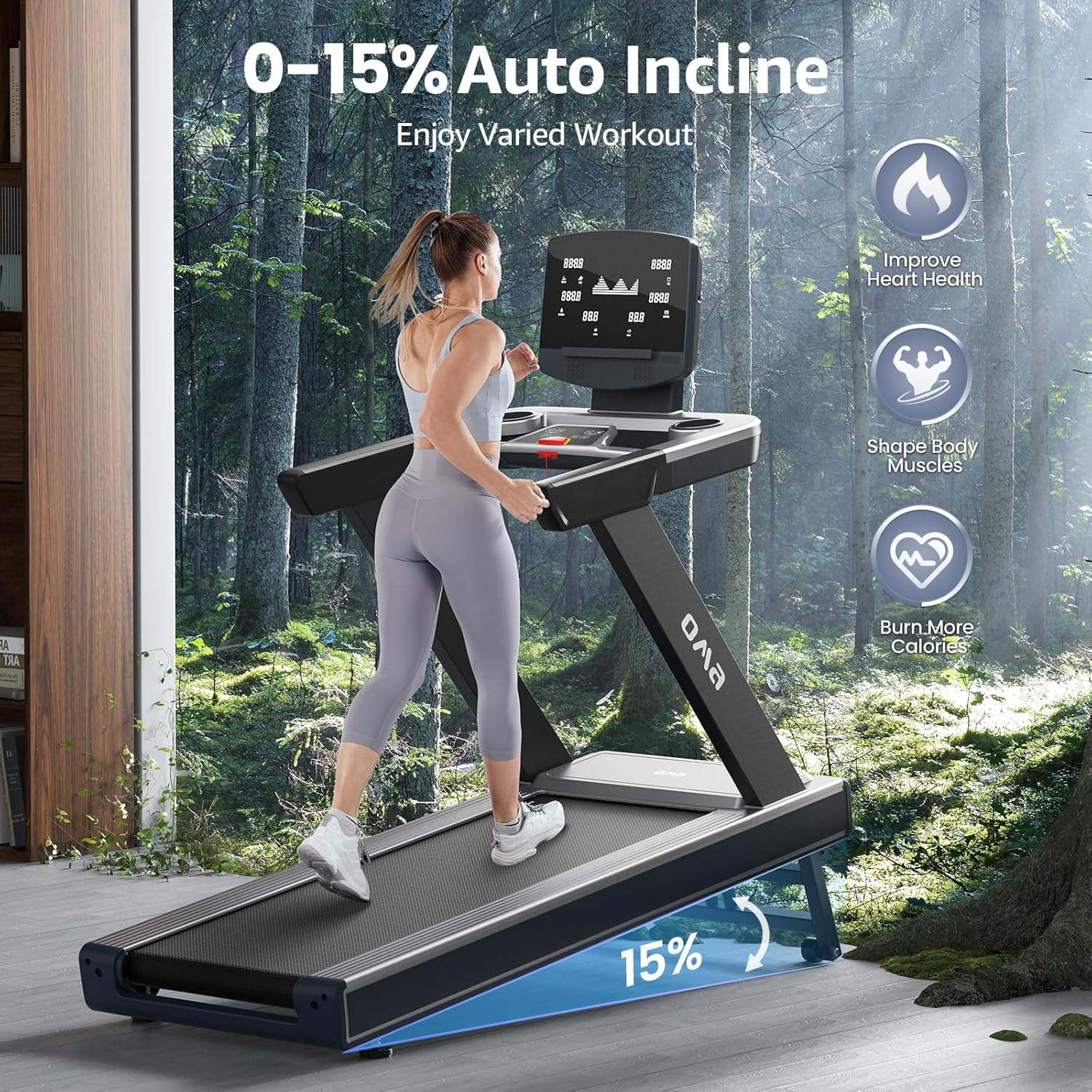 OMA's heavy-duty treadmill with Auto 15% Incline