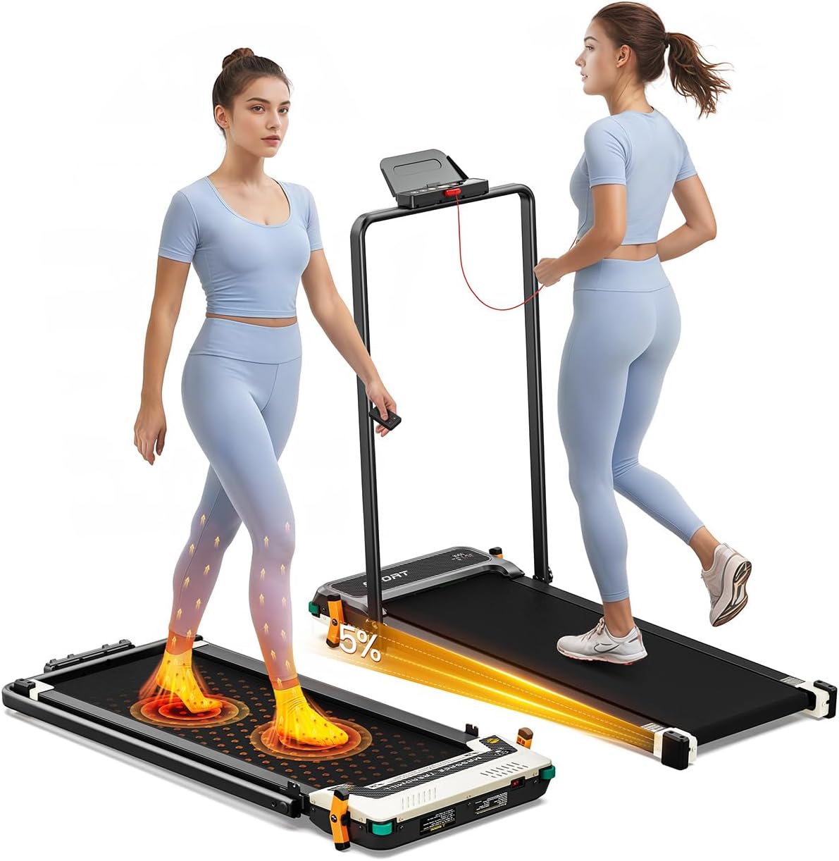 FUNRAY versatile walking pad with incline