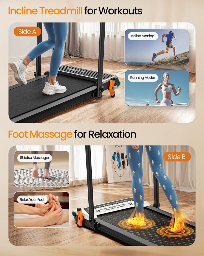 FUNRAY walking pad with remote control and LED display for simple operation