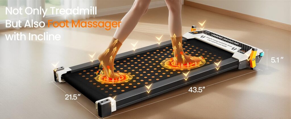 FUNRAY Walking Pad Treadmill Foot Massage Function
