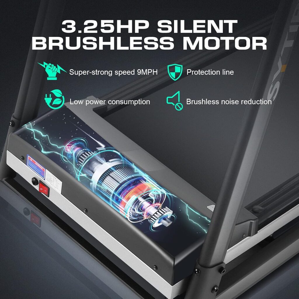 Foldable SYTIRY Treadmill for home fitness with manual incline